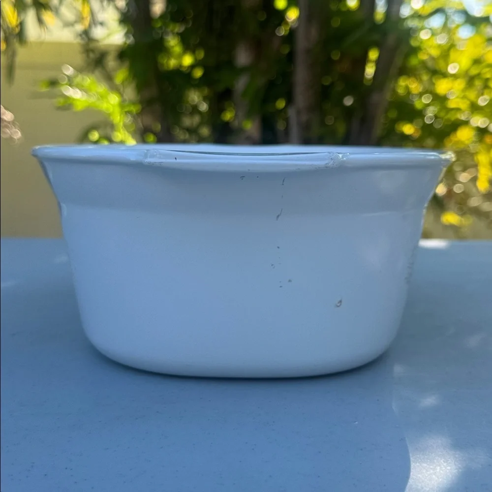 Vintage Corningware April Casserole Dish, White Floral Baking Dish, 2 1/2 Quart